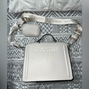 Steve Madden Bevelyn Convertible Crossbody Bag, Chalk